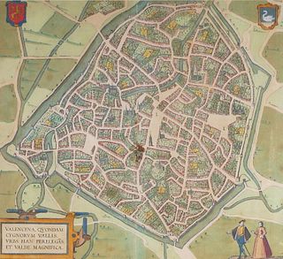 1575 Braun & Hogenberg Antique Map, Valencia