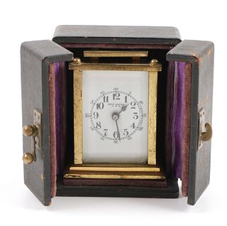 19C New Haven Miniature Carriage Clock