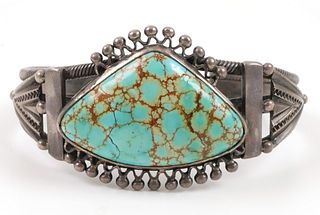Vintage Navajo Turquoise Sterling Bracelet