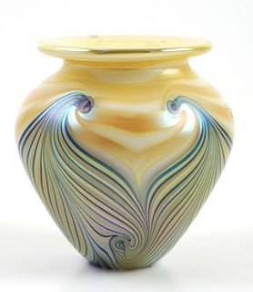 ROBERT EICHOLT, Art Glass Vase