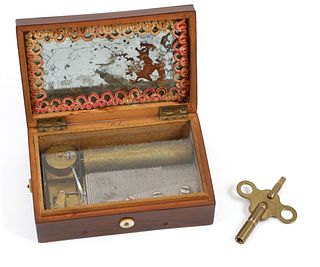 1850s Miniature Windup Music Box 
