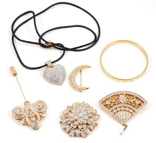 6 Swarovski Crystal Jewelry Items