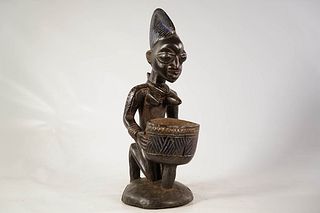 Yoruba 'Cup Bearer' Offering Bowl