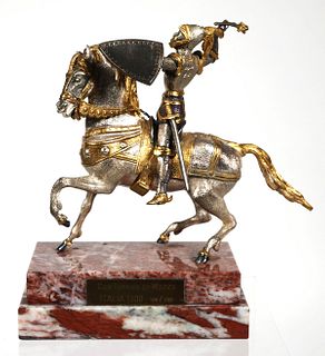 Giuseppe Vasari, Silver Gilt Bronze Knight