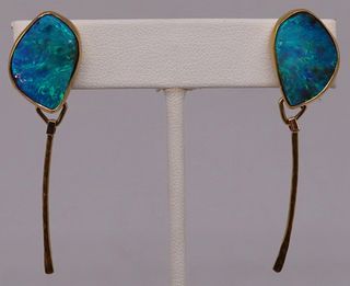 JEWELRY. Signed Jennifer Kalled Opal and Gold