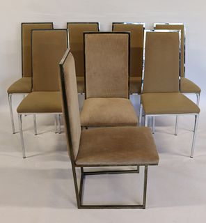 Midcentury. A Set Of 8 Matched High Back Chairs.