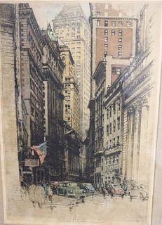 Robert Kasimir Signed Cityscape Etching