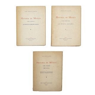 Bravo Ugarte, José. Historia de México. México: Jus, Revista de Derecho y Ciencias Sociales / Editorial Jus, 1941, 1944. Piezas: 3.