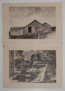 Kenneth Hartwell 2 lithographs