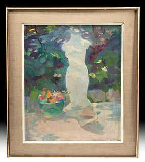 Exhibited, Signed, Framed Hensche Painting, 1950s