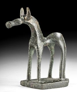Rare Greek Geometric Bronze Horse w/ Openwork Platform