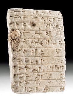 Translated Babylonian Clay Cuneiform School Tablet