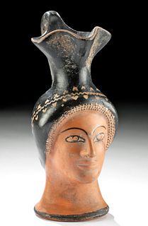 Elegant Greek Attic Figural Oinochoe of a Lady, TL Test
