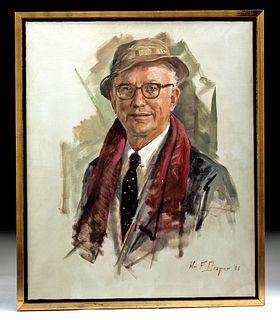 Award Winning & Exhibited W. Draper Self Portrait, 1988