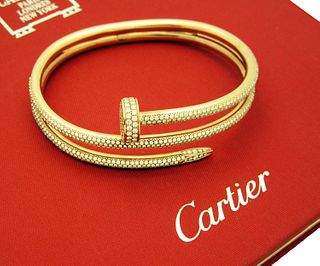 Cartier JUSTE UN CLOU PINK GOLD DIAMOND BRACELET