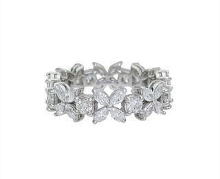 Tiffany & Co Victoria Platinum Alternating Diamond Band