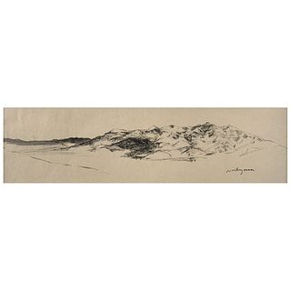 LUIS NISHIZAWA, Untitled, Signed, Ink on paper, 5.7 x 21.4" (14.7 x 54.6 cm)