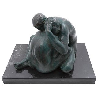 FELIPE CASTAÑEDA, Untitled, Signed and dated 1978, Bronze sculpture V / VIII on marble base, 10.6 x 15.7 x 10.2" (27 x 40 x 26 cm) total measurements