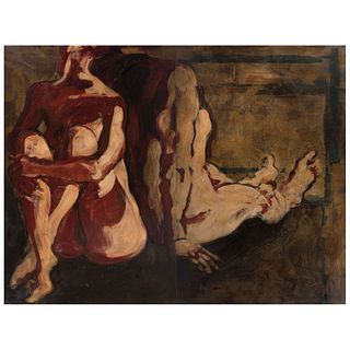 LUCIANO SPANÓ, La interperie o el acto de ofrecerse,Signed and dated 96, Oil/canvas, diptych, 78.7 x 51" (200x130 cm) each, Certificate
