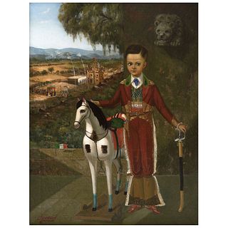 HORACIO RENTERÍA, Untitled, Signed, Oil on canvas, 23.6 x 18" (60 x 46 cm)