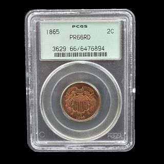 1865 US Shield Two Cent