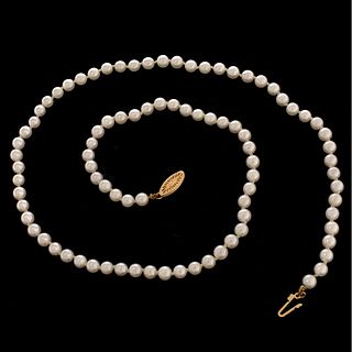 5.0mm Pearl and 14K Necklace