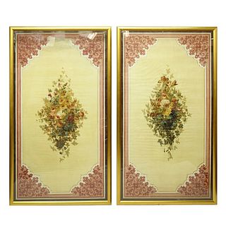 Pair of Large French Window Shades