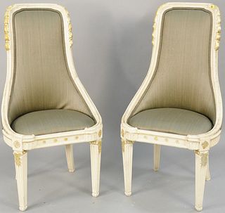 Pair of contemporary chairs. ht. 42 in., seat ht. 18 in. Provenance: The Estate of Ed Brenner, Short Hills N.J.