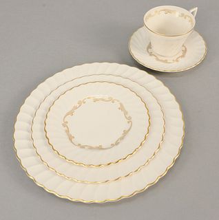 Syracuse sixty-eight piece china set "Baroque" setting for twelve plus extra. Provenance: The Estate of Ed Brenner, Short Hills N.J.