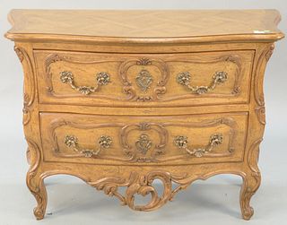 Auffrey and Company Louis XV style commode. ht. 33 1/2 in., wd. 47 in. Provenance: Estate of William and Teresa Patton, Lake Ave Greenwich, CT