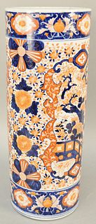 Japanese Imari porcelain umbrella or cane stand. ht. 24 in. Provenance: The Estate of Ed Brenner, Short Hills N.J.