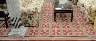 Custom carpet attributed to Stark. 10' x 13' 3". Provenance: Estate of William and Teresa Patton, Lake Ave Greenwich, CT