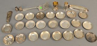 Group of sterling silver small dishes, nut dishes, serving piece, etc. 23.5 t.oz.
