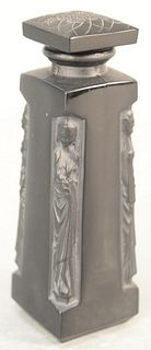 Lalique black glass ambre perfume bottle for D'orsay, circa 1911, marked Lalique, France, Ambre D'orsay. ht. 5 1/4 in. Provenance: The Estate of Ed Br
