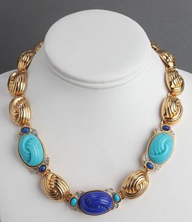 St. John Couture Gold-Tone & Faux-Stones Necklace