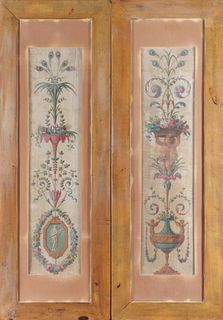 Neoclassical Manner Painted Panels, Pair