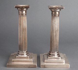 Gorham Neoclassical Silver Candlesticks, Pair