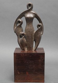 Marsha Breslow Bronze "Family" Sculpture