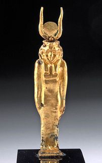 Miniature Egyptian 23K+ Gold Standing Isis
