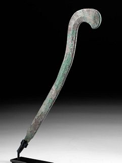 Rare Bactrian Copper Mace Headed Sickle Sword