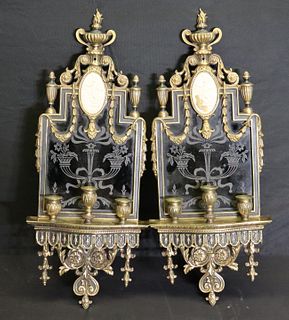 Pair Of Caldwell Quality Brass And Patinated