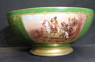 Limoges Hand Painted Center Bowl With Napoleonic