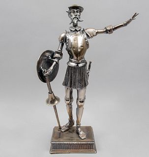 Escultura del Quijote. Fundición en antimonio. 52 cm de altura