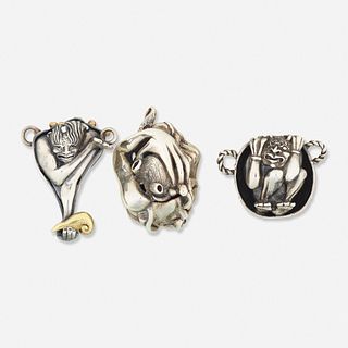 Jaclyn Davidson, 'Netsuke' pendants (3)