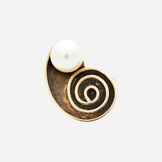 Bill Tendler, Cultured pearl and gold ring