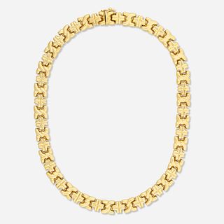 Italian yellow gold necklace
