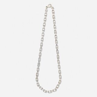 White gold chain necklace