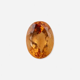 Unmounted oval-cut topaz