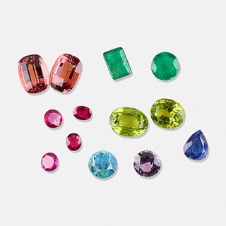 Collection of assorted unmounted gemstones