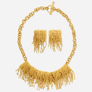 Izabel Lam, "Willow Square" necklace and earring suite